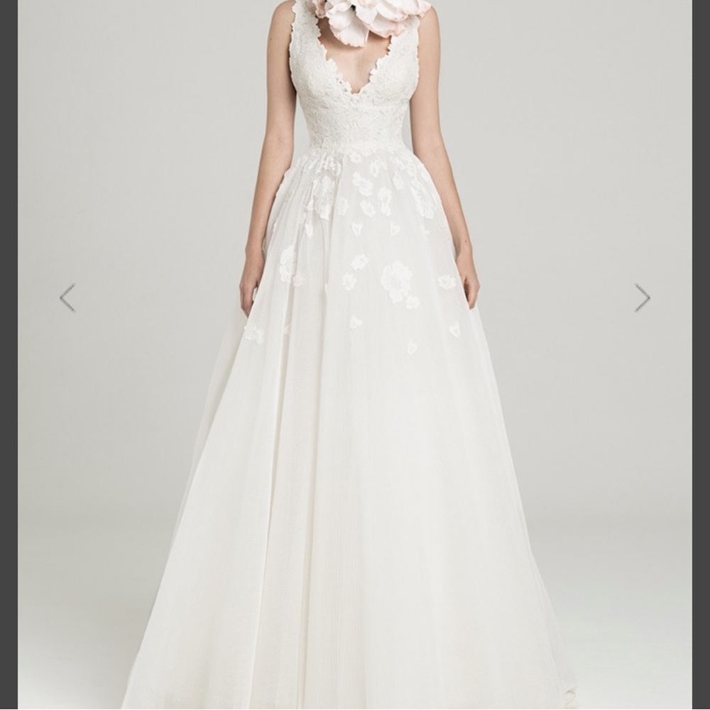 Peter Langner Chianti Ballgown Wedding Dress Silk White Size 8 $7,152